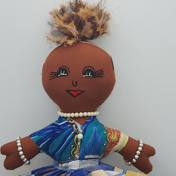 Topsy Turvy Doll Toy 9" Reversible Ruffle Islander Cayman Island - Picture 3 of 8